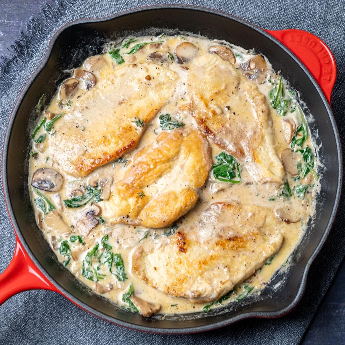 American dish with mushrooms